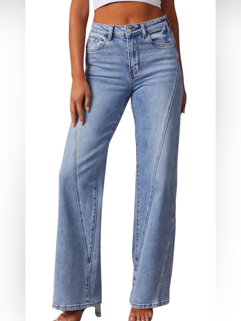 NWT Light Blue High Waisted Rise Wide-Leg Women’s Jeans